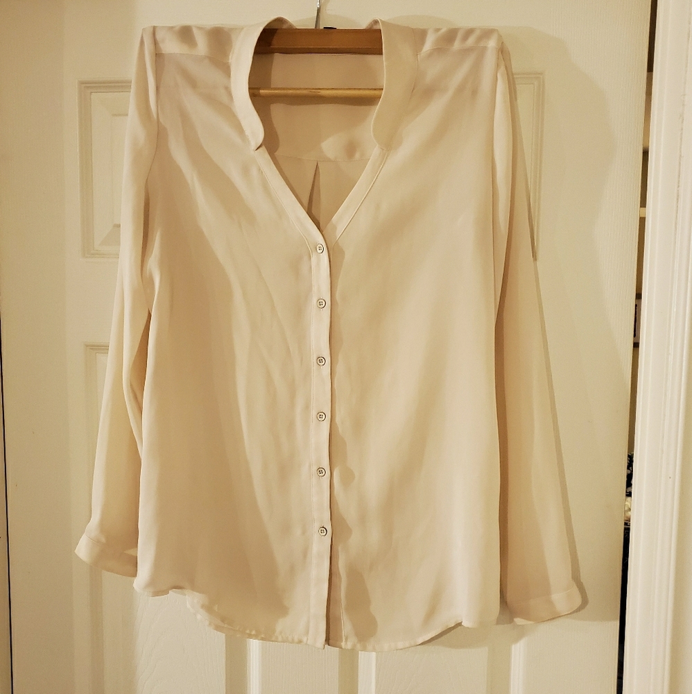 Beautiful Cream Sheer Blouse